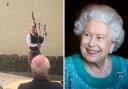 Watch: The moment bagpiper at Blackburn pub pays tribute to the Queen