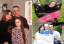 The Allan family - Scarlett, 13, and mum and dad, Samantha and Mark.
Bottom right - Maddi before she died with mum and dad.
All images: Allan Family