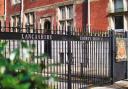 The gates outside Lancashire County Hall