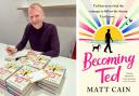 Matt Cain signing his new book Becoming Ted