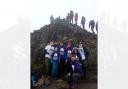 The team at the top of Mount Snowdon