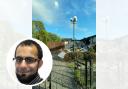 The fly-tipping site and Cllr Noordad Aziz