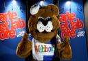 Blackburn Rovers’ mascot, Rover the Dog, prepares to take on penalty shoot-out
