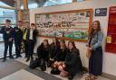 Artist Karen Allerton, in partnership with students at The Hollins secondary school in the town, created art called ‘Steam to Green’