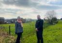 Great Harwood, Rishton and Clayton-le-Moors County Councillor Carole Haythornthwaiteand Cllr Steven Smithson at the Masefield Close play area
