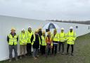 Councillors, Sport England, construction team and Wheels For All at Wilson Sport Village ground breaking