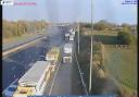 CCTV motorway traffic camera of the M6 Northbound Motorway - J32, Preston (N)