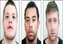 JAILED From left, Damien Noonan, Dwayne Devaney and Forbes Edwards admiited kidnap, false imprisonment, assault and theft