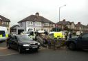 Car flips in Burnley roundabout crash