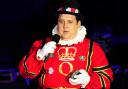 Peter Kay on stage in the costume