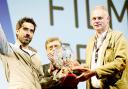 WINNER Climber and film-maker Alastair Lee from Blacko receives his award at the prestigious ceremony