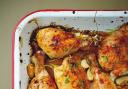 Recipie: Baked store-cupboard chicken with lime, soy and honey