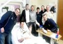Andrew Cook and his team-mates at Furness General Hospital