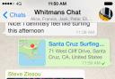 A screen grab of WhatsApp, a messaging service