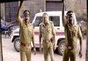 VETERAN: Sanjay Dutt (centre) plays a no-nonsense police inspector on the trail of a new breed of vigilantes in the long-awaited Ungli (Finger).