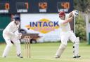 GUNNING FOR SECOND: Enfield batsman Liam Bedford in action against Todmorden on Sunday     Picture: KIPAX