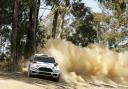 BELOW PAR: Elfyn Evans and Daniel Barritt in action in Australia where they struggled to a ninth place finish