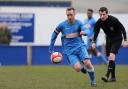 RETIREMENT: Brett Ormerod, pictured playing for Padiham against Salford City, has hung up his boots