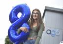 Amber Martin celebrates GCSE results day at Alder Grange School, Rawtenstall