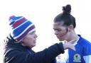 Rovers Ladies boss Gemma Donnelly with Tash Flint