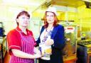 UNDER CONTROL: Head teacher Ruby Hussain and catering manager Yvonne Saunders in the kitchen