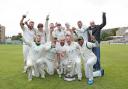 Walsden celebrate winning the Lancashire League title at the first attempt Pictures: KIPAX