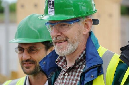Architect Adam Khan (Left) and Project Manager Ian Selby of the Lancashire Wildlife Trust.
