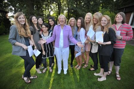 A-Levels results day at Westholme school