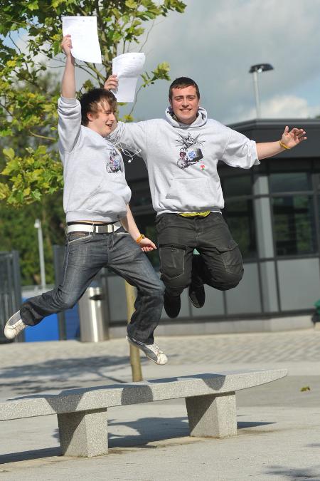 Burnley College students are happy with their results