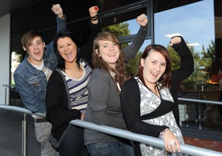 Pupils at Blackburn College are pleased with their results
