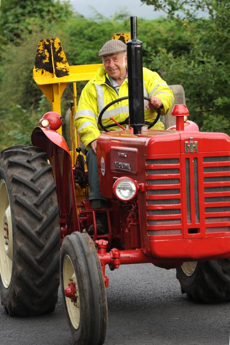 Tractor parade setting off up Cockstool Lane