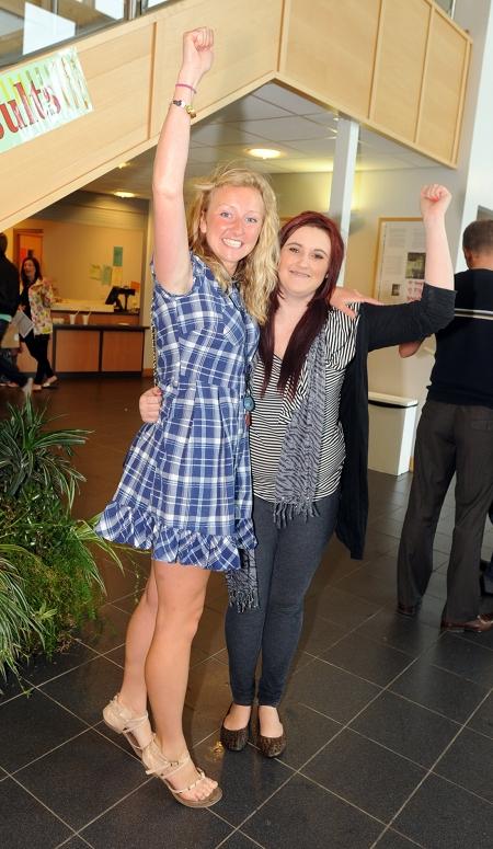 Pupils at Haslingden High School get their GCSE results 