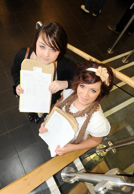 Pupils at Haslingden High School get their GCSE results 