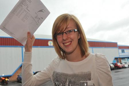 Pupils at Unity College in Burnley get their GCSE results