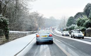 Traffic came down to a crawl in preston Old Road, Blackburn on Monday