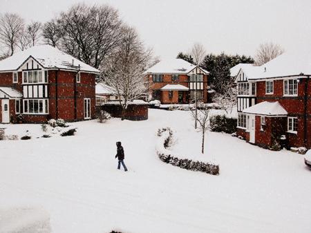 By Larry Cottey. 'Picture of the snow on Oldgates Drive Blackburn, 19/12/10, of course still no grit in sight!'