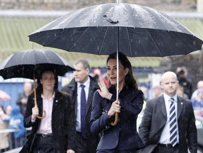 Prince William and Kate Middleton make their way into Darwen Aldridge Academy.