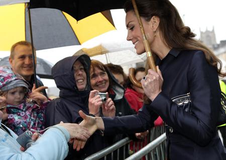 Kate Middleton meets excited fans at Darwen Aldridge Academy.