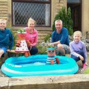 The winners of the Flowerpot Sculpture Trail were Mark and Rachel Longmire, and their children Thomas and Hannah