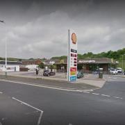 Rising Bridge Service Station where the proposed Starbucks drive-thru would be based