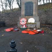 The swastika at Trawden war memorial