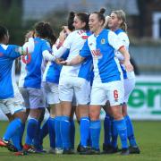 Rovers celebrate their second goal against Crystal Palace. Pic: KIPAX