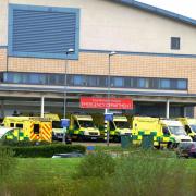Ambulances outside Royal Blackburn Hospital