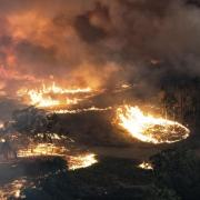 Flames ravage East Gippsland in Victoria. Picture from Associated Press