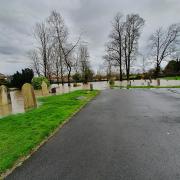 Flooding at Clitheroe Cemetery off Waddington Road. PIC: Sarah Briggs