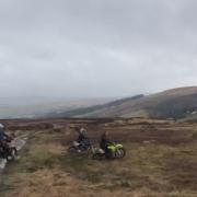 The men were caught driving across the moors on off road bikes