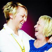 HEALTHY AGAIN: Karen Tuffy and mum Sue, who suffered a heart attack five years ago, feature in a TV and poster campaign for British Heart Foundation to raise awareness of the work of the charity and the impact that attacks can have on victims' families