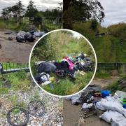 The fly-tipping on Stockclough Lane and Brokenstones Road in Feniscowles