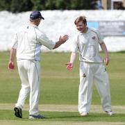 Eddie Steinson (right) scored an important 55 runs as leaders Ribblesdale Wanderers won at Whalley