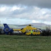 An air ambulance has landed in Hapton. Photo Credit: Lancashire Telegraph